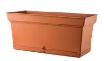 Jardinière plastique AQUA soucoupe clipsée 99x47 terre cuite Jardinière plastique AQUA soucoupe clipsée 99x47 terre cuite