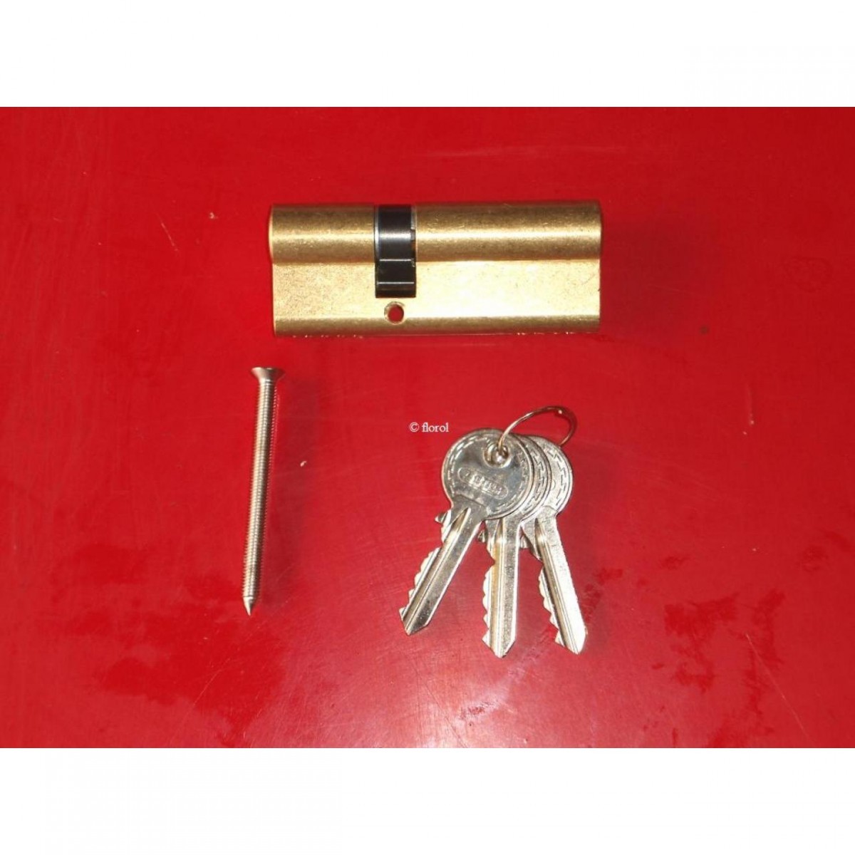 Cylindre de porte nickelé E5N 3 clés 40+40 ABUS Cylindre de porte nickelé E5N 3 clés 40+40 ABUS