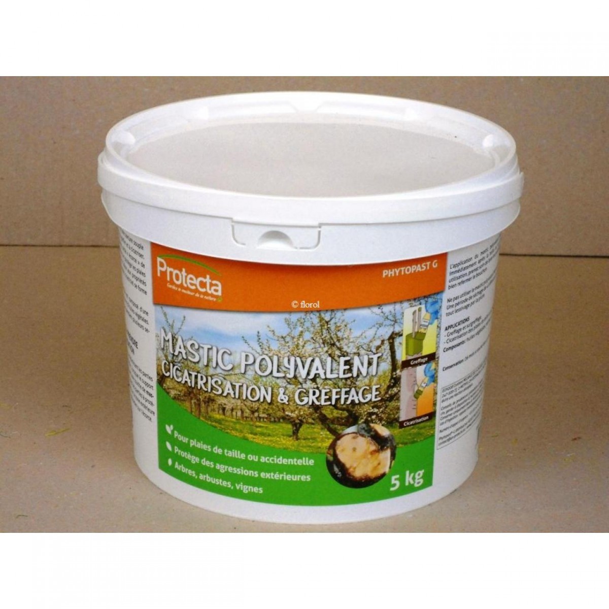 PHYTOPAST-G mastic arboricole 5kG cicatrisation et greffage. - Florol