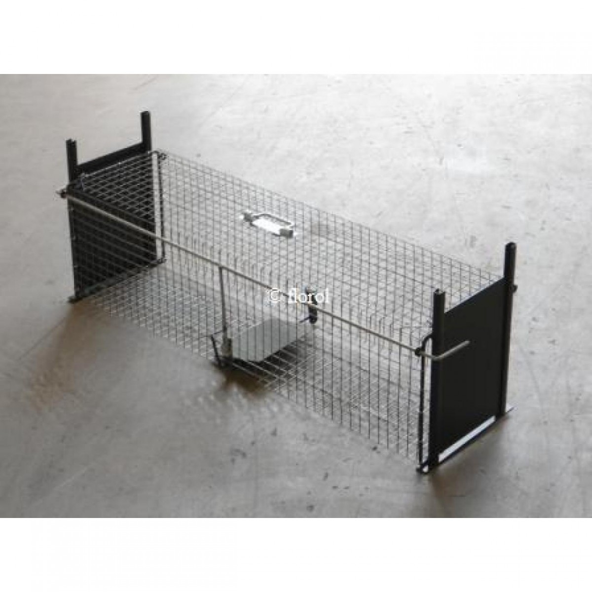 Cage à fouine grillagée 80 x 23 x 25 cm, 2 entrées. - Florol