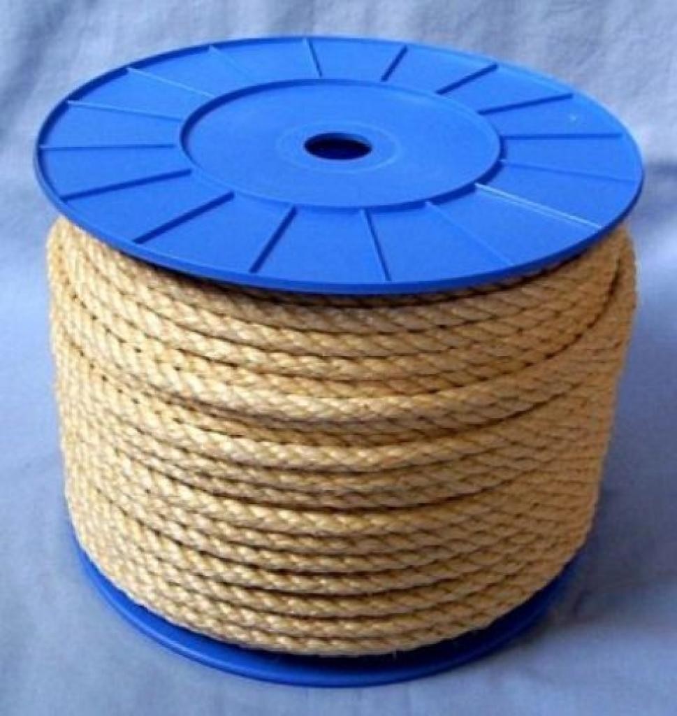 Corde sisal, diamètre 8 mm - rouleaux de 100 m. - Florol