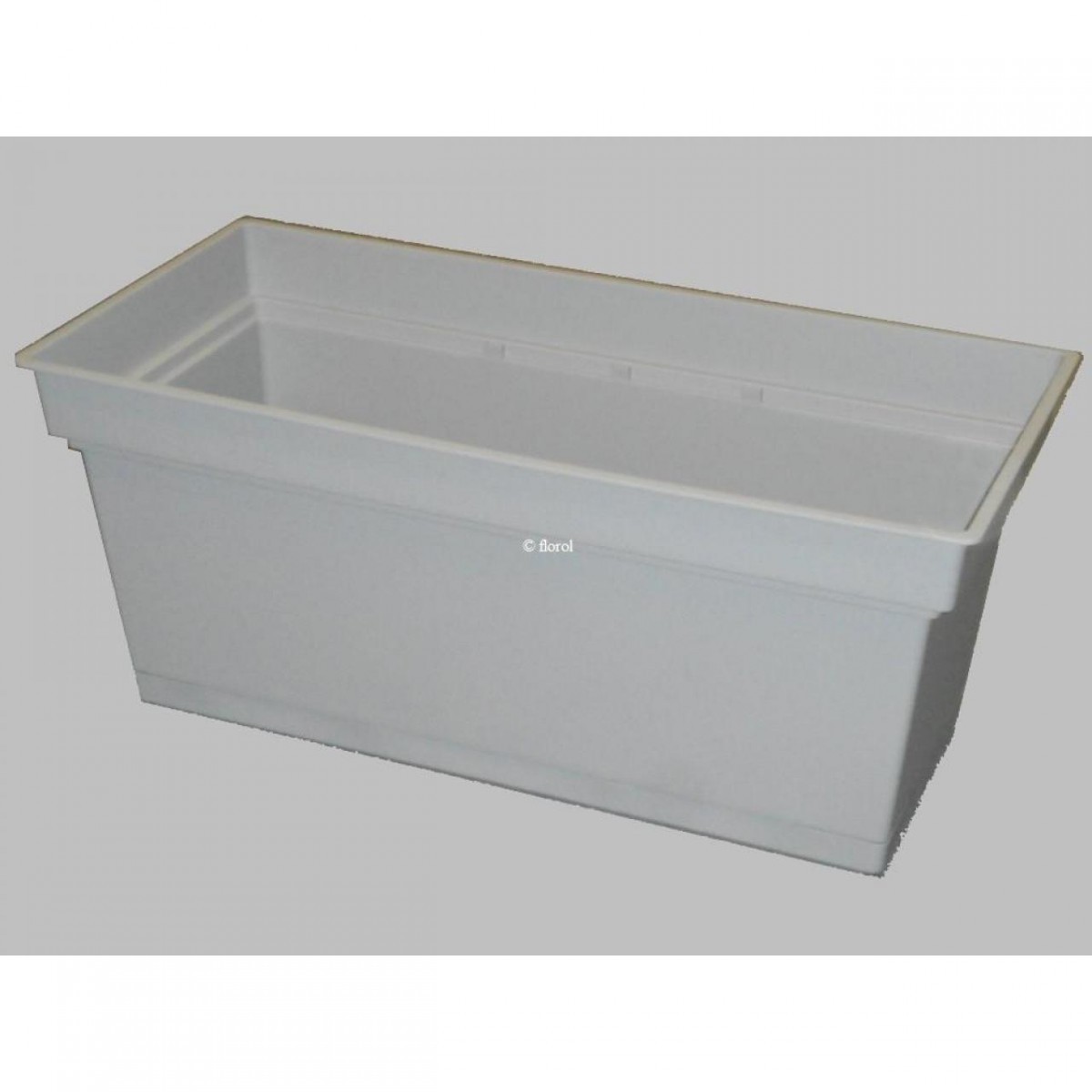 Jardinière plastique AQUA soucoupe clipsée 99x47 cm gris brouillard. Jardinière plastique AQUA soucoupe clipsée 99x47 cm gris brouillard.