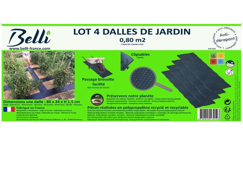 DALLES DE JARDIN 0,80M2 PAR 4 ANHTRA